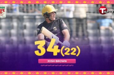 Josh Brown scored 34 runs off 22 balls with a strike rate of 154.54 | BPL 2024 | T Sports