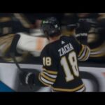 Danton Heinen Sets Up Pavel Zacha For One-Timer With Sweet Cross-Ice Feed vs. Oilers