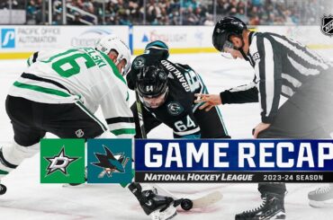 Stars @ Sharks 3/5 | NHL Highlights 2024