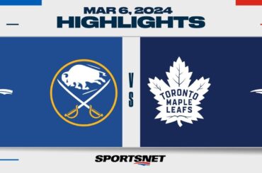 NHL Highlights | Sabres vs. Maple Leafs - March 6, 2024