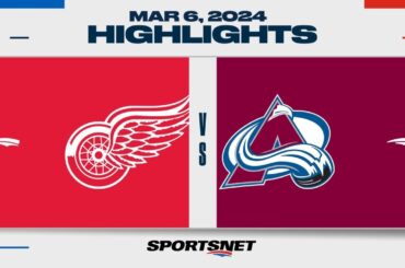 NHL Highlights | Red Wings vs. Avalanche - March 6, 2024