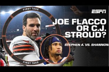 Stephen A. & Shannon Sharpe DEBATE between Joe Flacco and C.J. Stroud?! | First Take