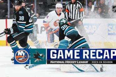 Islanders @ Sharks 3/7 | NHL Highlights 2024