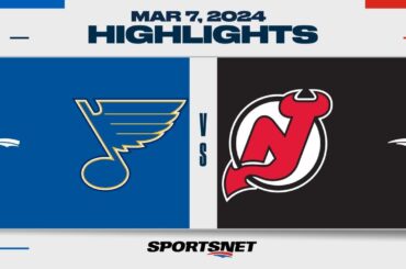 NHL Highlights | Blues vs. Devils - March 7, 2024