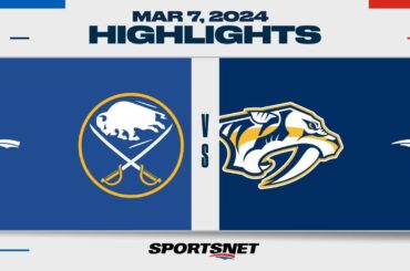 NHL Highlights | Sabres vs. Predators - March 7, 2024