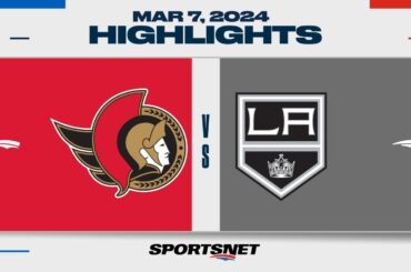 NHL Highlights | Senators vs. Kings - March 7, 2024