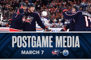 BLUE JACKETS END OILERS WIN STREAK with a 4-2 Victory at Nationwide Arena | Postgame Media (3/7/24)