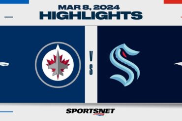 NHL Highlights | Jets vs. Kraken - March 8, 2024