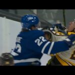 Scrum Ensues After Jake McCabe Crosschecks Brad Marchand