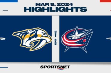 NHL Highlights | Predators vs. Blue Jackets - March 9, 2024