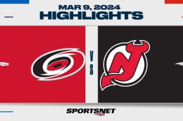 NHL Highlights | Hurricanes vs. Devils - March 9, 2024