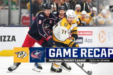 Predators @ Blue Jackets 3/9 | NHL Highlights 2024