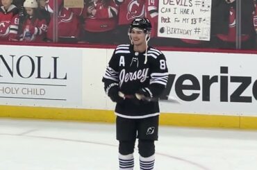 Jack Hughes Simon Nemec Luke Hughes NJ Devils Shooting Gallery End of Warmups 12/1 #jackhughes