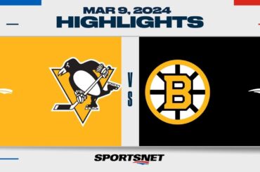 NHL Highlights | Penguins vs. Bruins - March 9, 2024