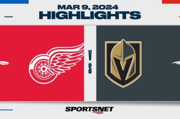 NHL Highlights | Red Wings vs. Golden Knights - March 9, 2024