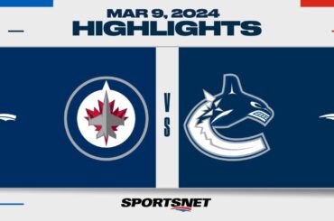 NHL Highlights | Jets vs. Canucks - March 9, 2024