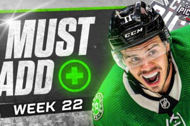 Must Add Players + Streamers | Week 22 | Fantasy Hockey 2024 | Cherry Pickin'