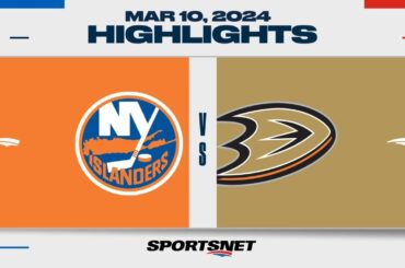 NHL Highlights | Islanders vs. Ducks - March 10, 2024