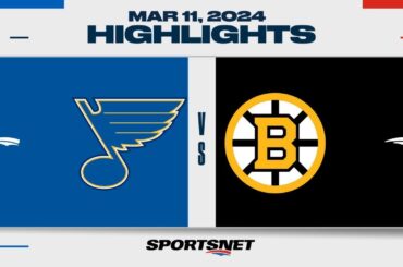 NHL Highlights | Blues vs. Bruins - March 11, 2024