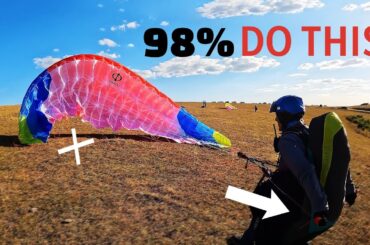 Classic PARAGLIDING MISTAKE - are you doing THIS? (Paraglider Control Safety Tips)