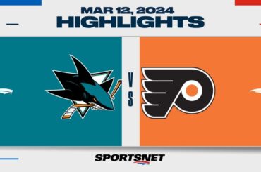 NHL Highlights | Sharks vs. Flyers - March 12, 2024