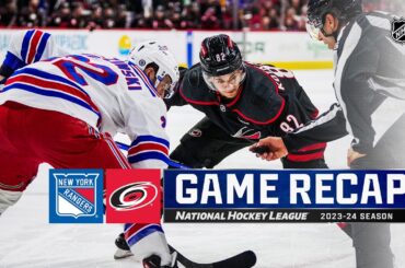 Rangers @ Hurricanes 3/12 | NHL Highlights 2024