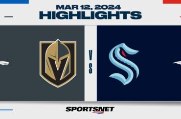 NHL Highlights | Golden Knights vs. Kraken - March 12, 2024