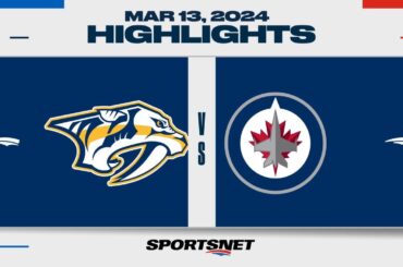 NHL Highlights | Predators vs. Jets - March 13, 2024