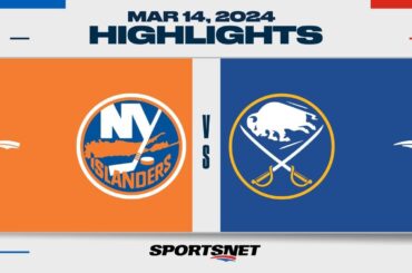 NHL Highlights | Islanders vs. Sabres - March 14, 2024