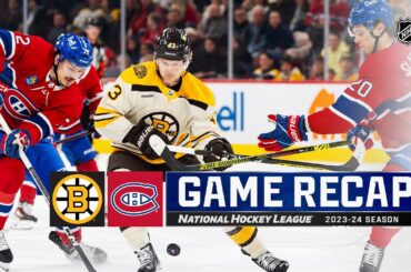 Bruins @ Canadiens 3/14 | NHL Highlights 2024