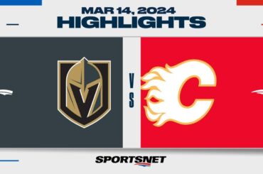 NHL Highlights | Golden Knights vs. Flames - March 14, 2024