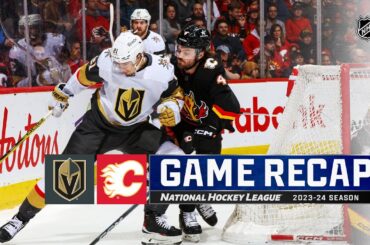 Golden Knights @ Flames 3/14 | NHL Highlights 2024