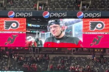 Nico Hischier Drops A Curse Word LIVE (Reaction) FROM Metlife Stadium Series #NJDevils