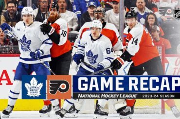 Maple Leafs @ Flyers 3/14 | NHL Highlights 2024