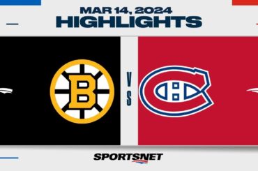 NHL Highlights | Bruins vs. Canadiens - March 14, 2024