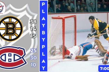 NHL GAME PLAY BY PLAY: BRUINS VS CANADIENS