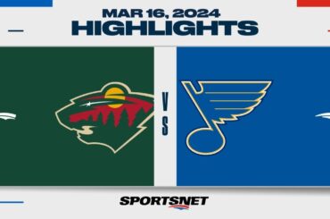 NHL Highlights | Wild vs. Blues - March 16, 2024