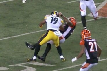 JuJu Smith-Schuster Vicious Block on Vontaze Burfict | Steelers vs. Bengals | NFL