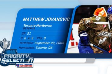 2020 OHL Priority Selection Prospect Feature: Matthew Jovanovic