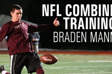 NFL Combine Training | Punter Braden Mann | Kohl's Kicking Camps