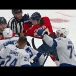 Scrum Ensues After Ryan Lomberg Hits Michael Enyssimont