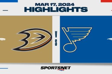 NHL Highlights | Ducks vs. Blues - March 17, 2024