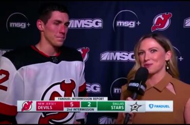 Erika Wachter Interviews #NJDevils Tomas Nosek After His 1st Goal As A Devil