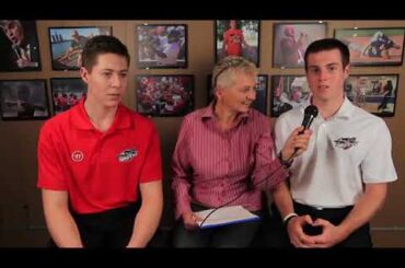 Mary Caton with new Spits Logan Stanley and Blake Coffey