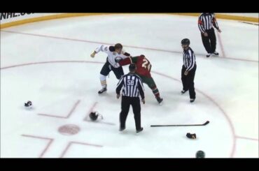 Marcus Foligno vs Matt Dumba Preseason Fight 10/1/15