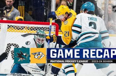 Sharks @ Predators 3/19 | NHL Highlights 2024