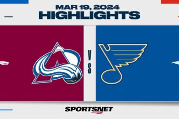 NHL Highlights | Avalanche vs. Blues - March 19, 2024