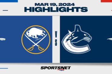 NHL Highlights | Sabres vs. Canucks - March 19, 2024