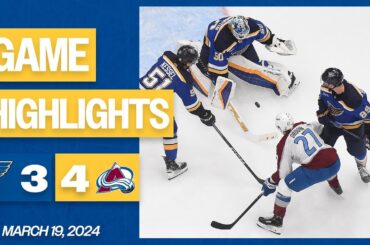 Game Highlights: Avalanche 4, Blues 3