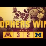 Highlights: Gopher Men's Hockey Wins B1G Playoff Opener vs. Michigan in OT